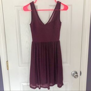 H&M maroon sleeveless dress size 4